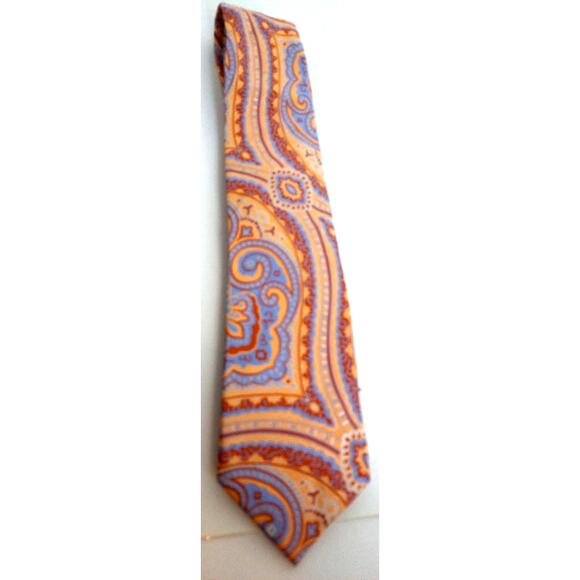 Tasso Elba Psychedelic Colorful Paisley Tie - Picture 1 of 5